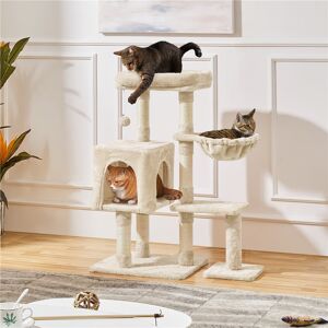 Yaheetech Multifunctional 96.5cm Cat Tree Beige 96.5cm H X 80cm W X 39.5cm D Yaheetech Multifunctional 96.5cm Cat Tree Beige 96.5cm H X 80cm W X 39.5cm D