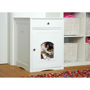 Archie & Oscar Crossley Litter Box Enclosure White 63cm H X 52cm W X 48cm D Archie & Oscar Crossley Litter Box Enclosure White 63cm H X 52cm W X 48cm D