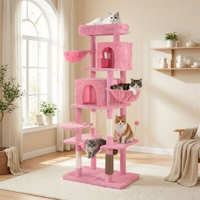 Archie & Oscar 176 H Cat Tree Pink 176cm H X 77.5cm W X 45.5cm D Archie & Oscar 176 H Cat Tree Pink 176cm H X 77.5cm W X 45.5cm D