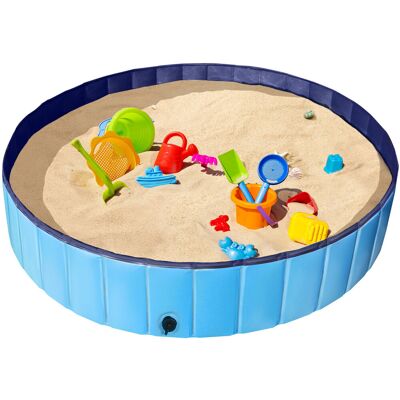 Yaheetech Size Foldable Pet Pool with Repair Patches Blue 30cm H x 180cm W x 180cm D Yaheetech Size Foldable Pet Pool with Repair Patches Blue 30cm H x 180cm W x 180cm D