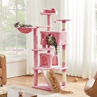Yaheetech 139cm Cat Condo Pink 146cm H X 48.5cm W X 48.5cm D Yaheetech 139cm Cat Condo Pink 146cm H X 48.5cm W X 48.5cm D