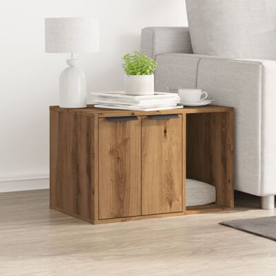 17 Stories Cat Litter Box Enclosure Smoked Oak 60X40x40 Cm Engineered Wood Artisian Oak 40cm H X 60cm W X 40cm D 17 Stories Cat Litter Box Enclosure Smoked Oak 60X40x40 Cm Engineered Wood Artisian Oak 40cm H X 60cm W X 40cm D