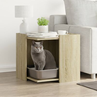 Gracie Oaks Engineered Wood Litter Box Enclosure Sonoma Oak 51cm H x 53cm W x 53cm D Gracie Oaks Engineered Wood Litter Box Enclosure Sonoma Oak 51cm H x 53cm W x 53cm D