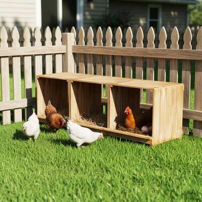 Archie & Oscar Wooden Chicken Nesting Box Beige 36cm H X 105cm W X 30cm D Archie & Oscar Wooden Chicken Nesting Box Beige 36cm H X 105cm W X 30cm D