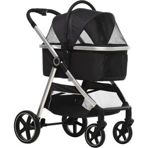 PawHut Pet Standard Stroller black 102.0 H x 83.0 W x 58.0 D cm