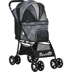 PawHut Pet Stroller black/gray 99.0 H x 81.0 W x 48.0 D cm