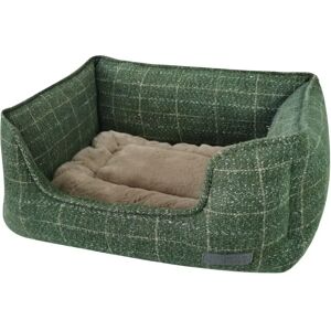 House of Paws Moss Tweed Rectangle Dog Bed Bolster Cushion green 22.0 H x 75.0 W x 70.0 D cm