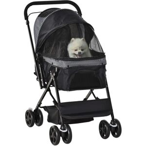 PawHut Pet Stroller black 95.0 H x 76.5 W x 52.0 D cm