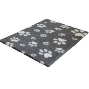 Vet Fleece Bedding   Non-Slip Multi-Paws Vet Bed O Mat gray/white 3.0 H x 122.0 W x 122.0 D cm