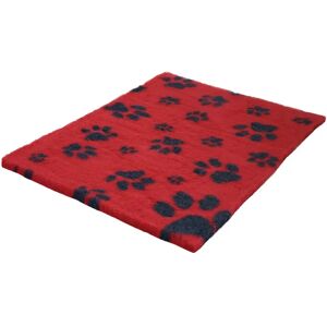 Vet Fleece Bedding   Non-Slip Multi-Paws Vet Bed O Mat red 3.0 H x 152.0 W x 152.0 D cm