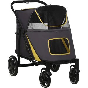 PawHut Pet Standard Stroller black/gray 100.0 H x 112.0 W x 65.0 D cm