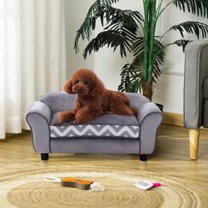 PawHut Pet Sofa gray 33.0 H x 73.5 W x 41.0 D cm