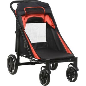 PawHut Pet Stroller brown 100.0 H x 112.0 W x 65.0 D cm