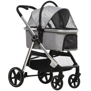 PawHut Pet Standard Stroller gray 102.0 H x 83.0 W x 58.0 D cm