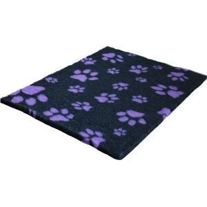 Vet Fleece Bedding   Non-Slip Multi-Paws Vet Bed O Mat black/indigo 3.0 H x 122.0 W x 122.0 D cm