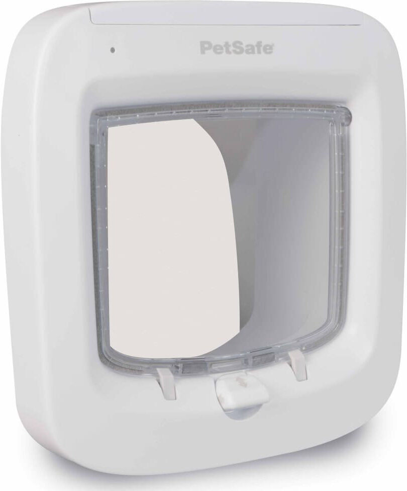 vidaXL PetSafe MicrocHip Cat Flap White White 25.1cm H X 22.5cm W X 14cm D