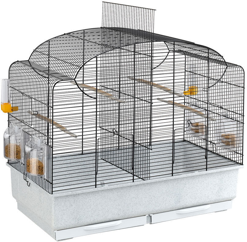 Ferplast 60.5Cm Table Top Bird Cage with Perch Black;Grey 60.5cm H X 71cm W X 38cm D