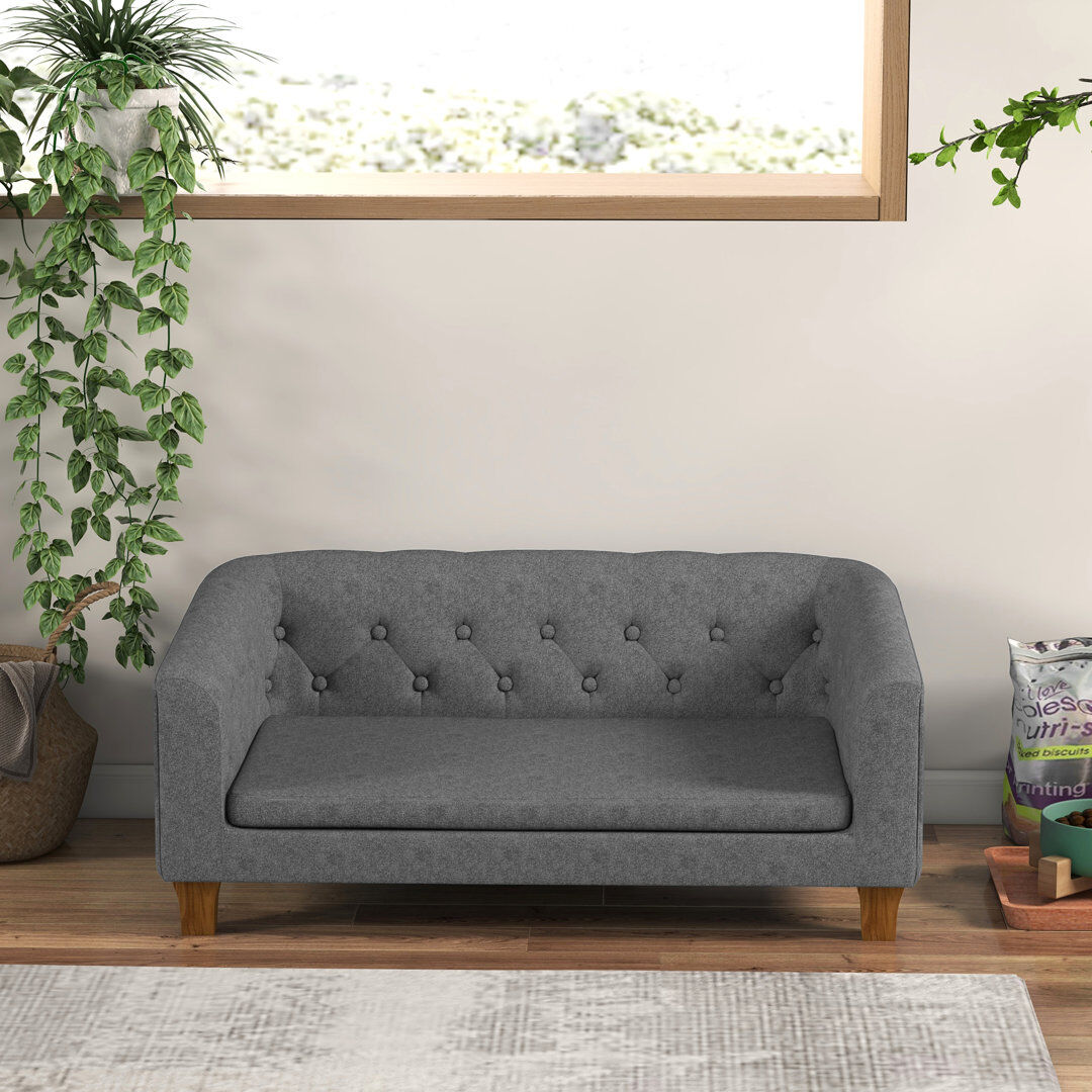 PawHut Pet Bed Grey Medium (26 - 40 lbs)