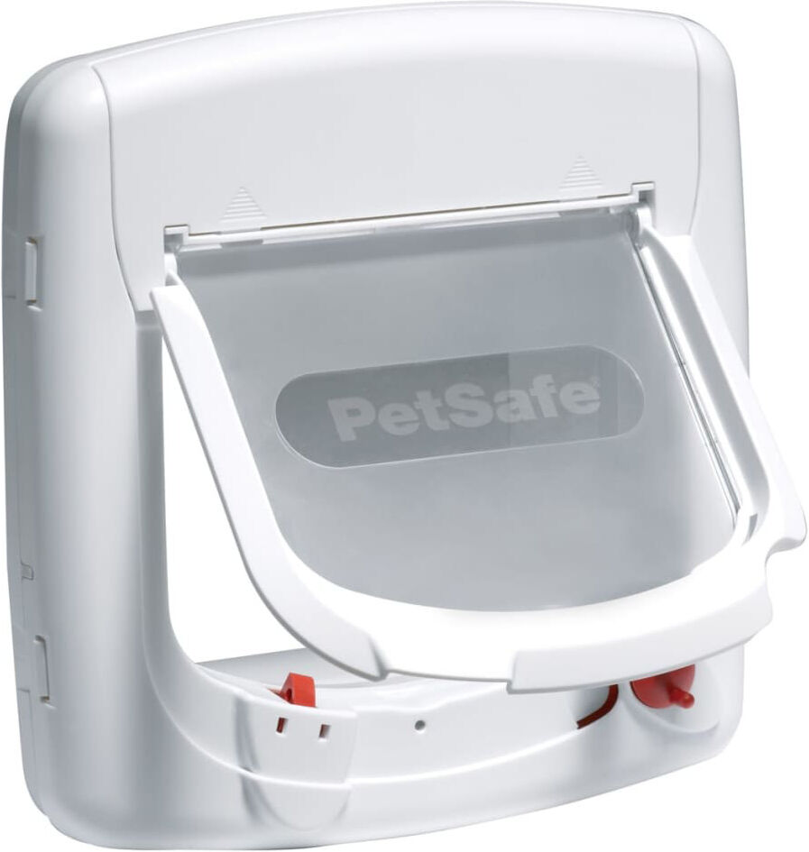 Archie & Oscar PetSafe Magnetic 4-Way Cat Flap Deluxe 400 White White 25.2cm H X 24.1cm W X 104cm D