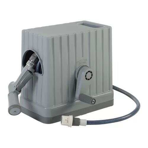 IRIS Plastic Retractable Hose Reel Box with Hose and Nozzle IRIS  - Size: IRIS Plastic Retractable Hose Reel Box with Hose and Nozzle IRIS  - Size: