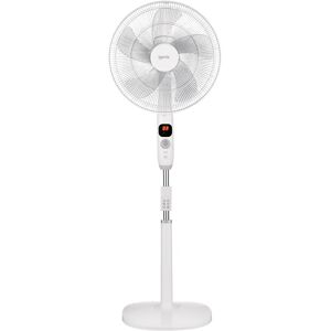 Igenix 16 Inch Oscillating Pedestal Fan white 136.0 H x 40.64 W x 45.2 D cm