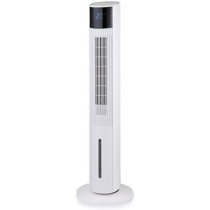 GEEPAS 42" Tower Fan with Remote Control Bladeless Oscillating Cooling Digital Touch Display, 3 Speed Levels 4 Wind Modes With 12H Timer Electric White GEEPAS 42" Tower Fan with Remote Control Bladeless Oscillating Cooling Digital Touch Display, 3 Speed Levels 4 Wind Modes With 12H Timer Electric White