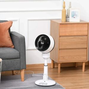 HOMCOM McKinney Oscillating Floor Fan black/white 70.0 H x 28.0 W x 28.0 D cm