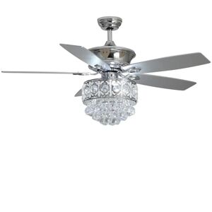 Willa Arlo Interiors Taron 5 - Blade Ceiling Fan with Remote Control and Light Kit Included gray 64.0 H x 132.0 W x 132.0 D cm