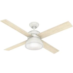 Hunter Fan 132Cm 4 - Blade Ceiling Fan with Remote Control and Light Kit Included white