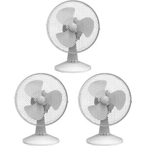 Igenix 9 Inch Desk Fan Pack of 3 white 38.0 H x 21.5 W x 27.5 D cm