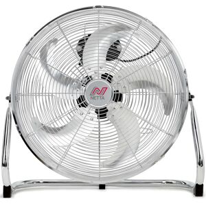 Netta Gym Floor Standing Fan – With 5 Blades – 3 Speed Settings And Tilt Option, Powerful Circulation, Fixtures And Fittings Included – Chrome gray 61.5 H x 60.0 W x 20.5 D cm