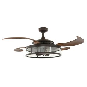 Ebern Designs 122 Cm Ceiling Fan Adilene With Remote Control white/black/brown