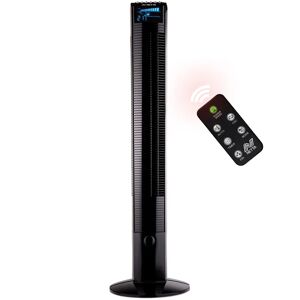 NETTA Tower Fan, 44 Inch Oscillating With Remote Control, LED Display, 3 Speed Settings With 8 Hours Timer, Bladeless Floor Fan For Bedrom Living Rooms Kitc black 100.0 H x 30.0 W x 30.0 D cm