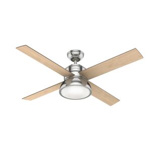 Hunter Fan 132Cm 4 - Blade Ceiling Fan with Remote Control and Light Kit Included gray/brown