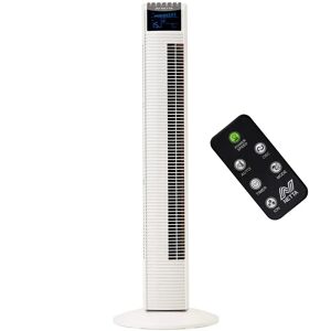 NETTA Tower Fan, 36 Inch Oscillating With Remote Control, LED Display, 3 Speed Settings With Timer white 90.0 H x 30.0 W x 30.0 D cm