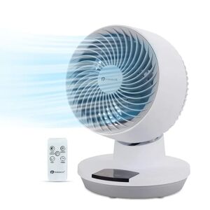 PureMate Click to Enlarge 8 Inch Air Circulator Fan with Oscillation and Timer white 29.0 H x 20.0 W x 20.0 D cm