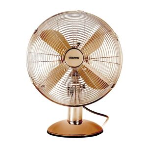 Geepas 12 Inch Metal Desk Fan, Electric Fan with 3-Speed brown 36.0 H x 37.0 W x 23.0 D cm