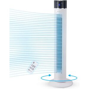 Symple Stuff Amerah 43 inch Oscillating Tower Fan with air Purifier and Aroma Function white 108.0 H x 31.5 W x 31.5 D cm