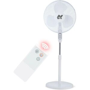 Netta Pedestal/Standing Fan white 130.0 H x 40.0 W x 40.0 D cm