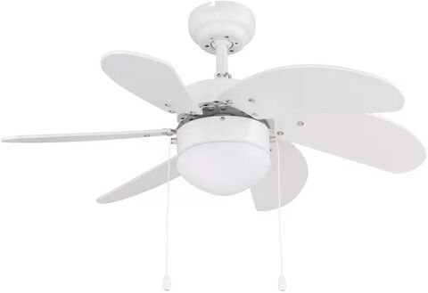 17 Stories 78cm Swenja 6 Blade Ceiling Fan 17 Stories Finish: White  - Size: 35cm H