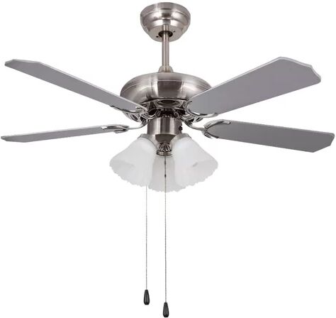 ClassicLiving 132cm Skua 5 Blade Ceiling Fan ClassicLiving Finish: Nickel 22cm H X 40cm W X 40cm D