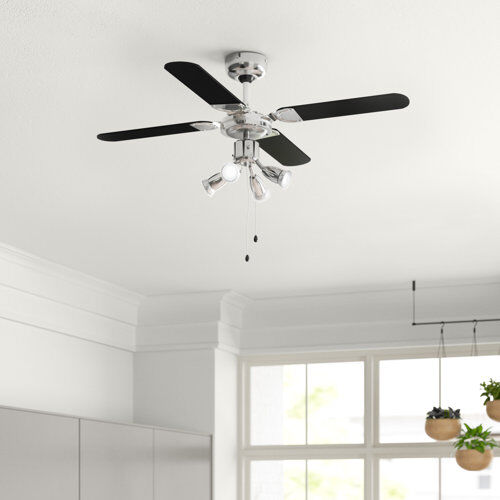 Zipcode Design 106cm Lenora 4 Blade Ceiling Fan with Remote Zipcode Design  - Size: Oversized Zipcode Design 106cm Lenora 4 Blade Ceiling Fan with Remote Zipcode Design  - Size: Oversized