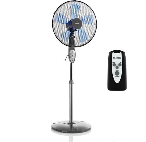 Klarstein Summerjam Oscillating Pedestal Fan Klarstein Colour: Grey  - Size: 81 cm H x 81 cm W x 4 cm D Klarstein Summerjam Oscillating Pedestal Fan Klarstein Colour: Grey  - Size: 81 cm H x 81 cm W x 4 cm D