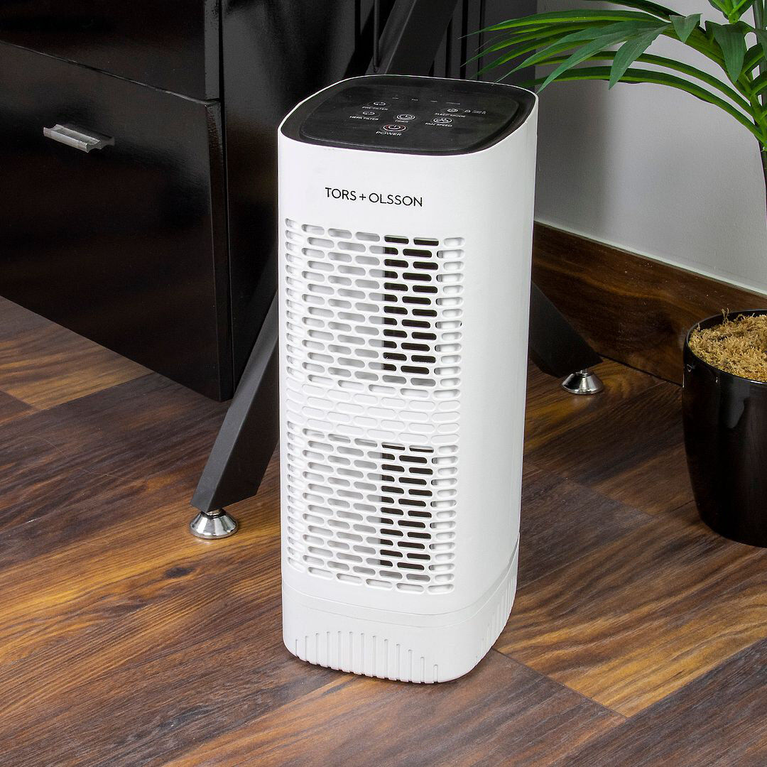 Tors + Olsson T31 Tabletop Air Purifier White 43cm H X 21.5cm W X 17.6cm D