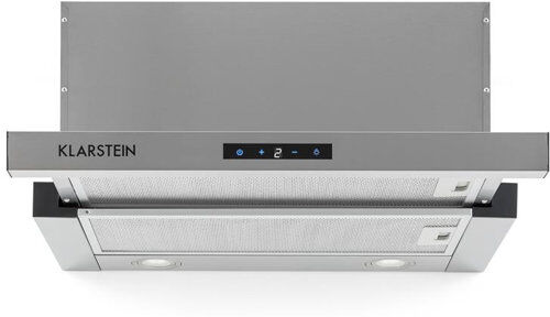 Klarstein Vinea 60cm Under Cabinet Cooker Hood Klarstein Colour: Silver  - Size: 10cm H X 56cm W X 56cm D Klarstein Vinea 60cm Under Cabinet Cooker Hood Klarstein Colour: Silver  - Size: 10cm H X 56cm W X 56cm D
