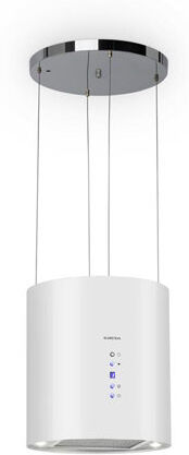 Klarstein Barett 35cm Ductless Island Cooker Hood Klarstein Colour: White  - Size: 79cm H X 49cm W X 35cm D Klarstein Barett 35cm Ductless Island Cooker Hood Klarstein Colour: White  - Size: 79cm H X 49cm W X 35cm D