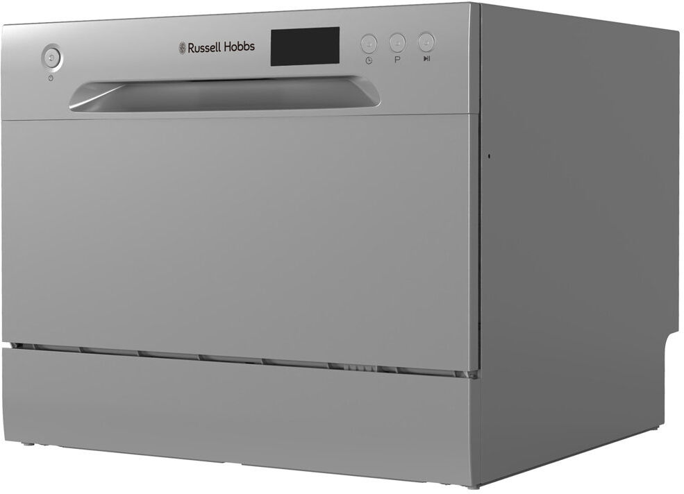 Russell Hobbs RHTTDW6B 6 Place Setting Table Top Dishwasher - Black Silver 44cm H X 55cm W X 50cm D
