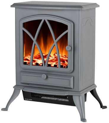 Warmlite Stirling Electric Stove Warmlite Finish: Grey 96cm H X 101cm W X 29cm D Warmlite Stirling Electric Stove Warmlite Finish: Grey 96cm H X 101cm W X 29cm D