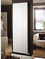 Belfry Heating Andrew Vertical Double Panel Radiator Belfry Heating Size: 90 cm H x 59.5 cm W x 8.6 cm D, Finish: White  - Size: 90cm W X 60cm D Belfry Heating Andrew Vertical Double Panel Radiator Belfry Heating Size: 90 cm H x 59.5 cm W x 8.6 cm D, Finish: White  - Size: 90cm W X 60cm D