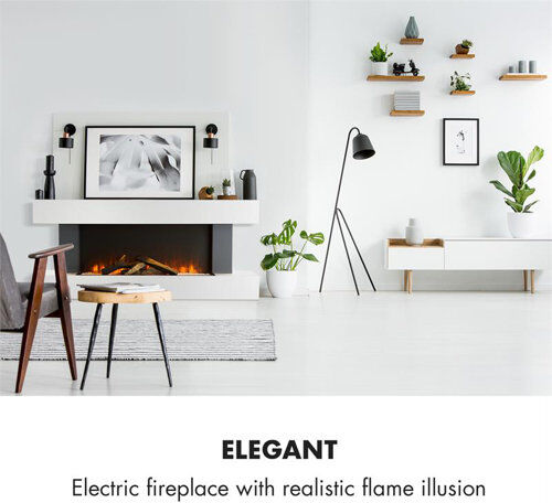 Klarstein Studio Light & Fire 1 Electric Fire Klarstein  - Size: 25cm H X 47cm W X 296cm D Klarstein Studio Light & Fire 1 Electric Fire Klarstein  - Size: 25cm H X 47cm W X 296cm D